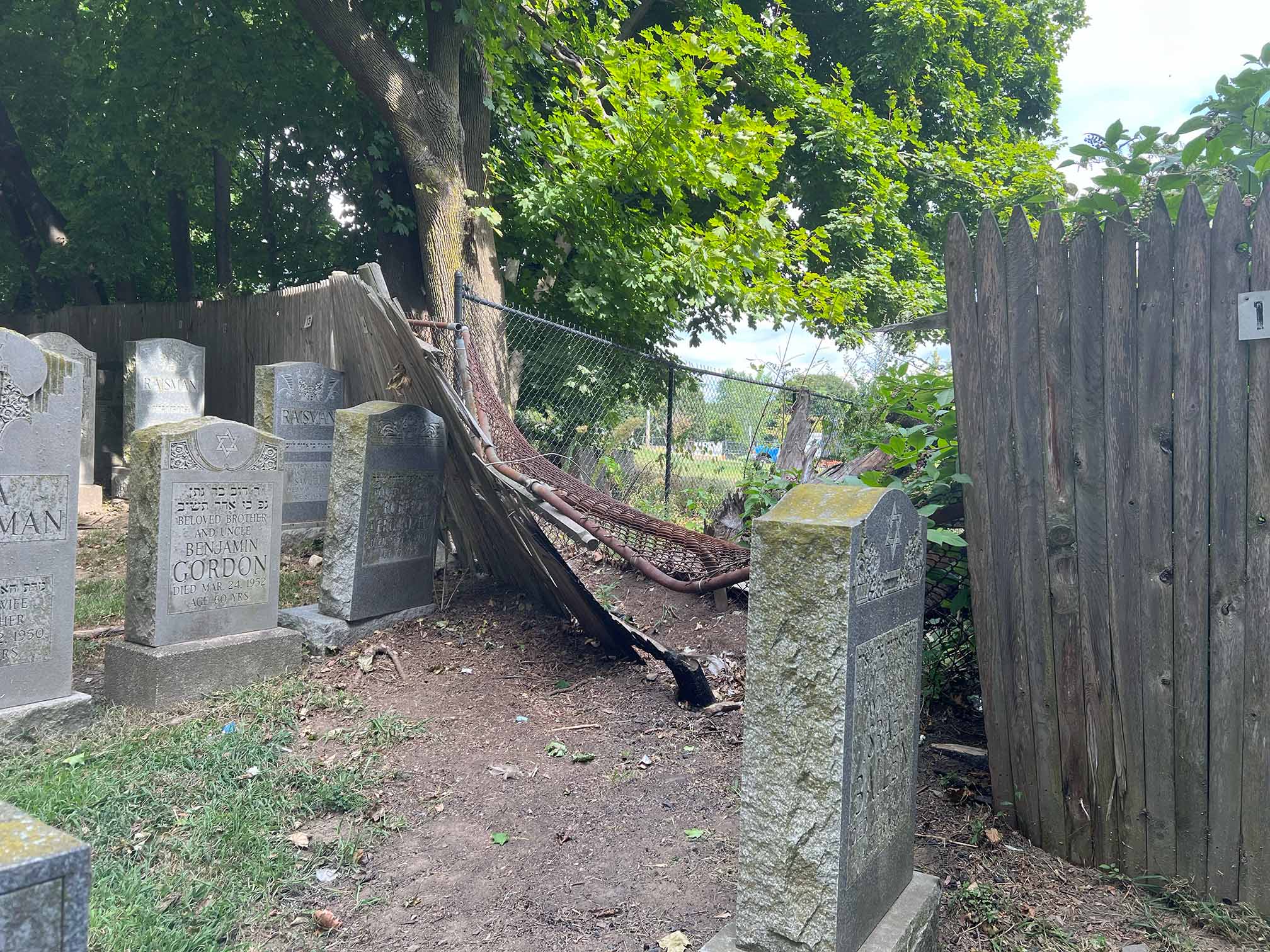 cemetery damage