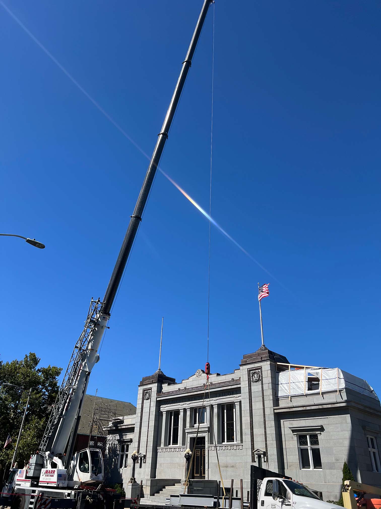 construction at memorial hall