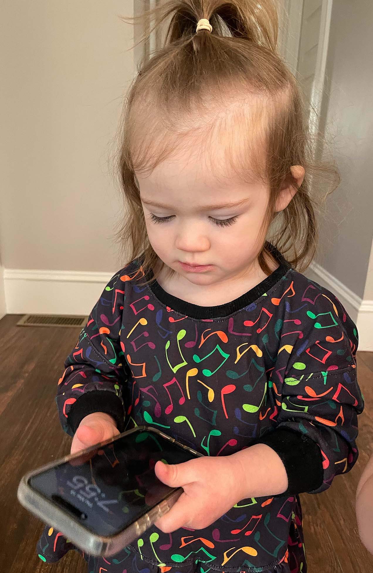 child with phone